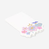 Set of floral sticky memos from Flying Tiger Copenhagen for office use, featuring colorful flower designs on small adhesive notes.