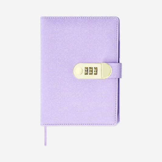 Purple diary with combination lock
