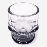 Skull-shaped 35 ml shot glass from Flying Tiger Copenhagen for kitchen use, featuring a detailed skull design.
