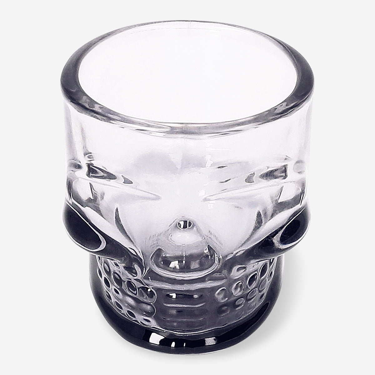 Skull-shaped 35 ml shot glass from Flying Tiger Copenhagen for kitchen use, featuring a detailed skull design.