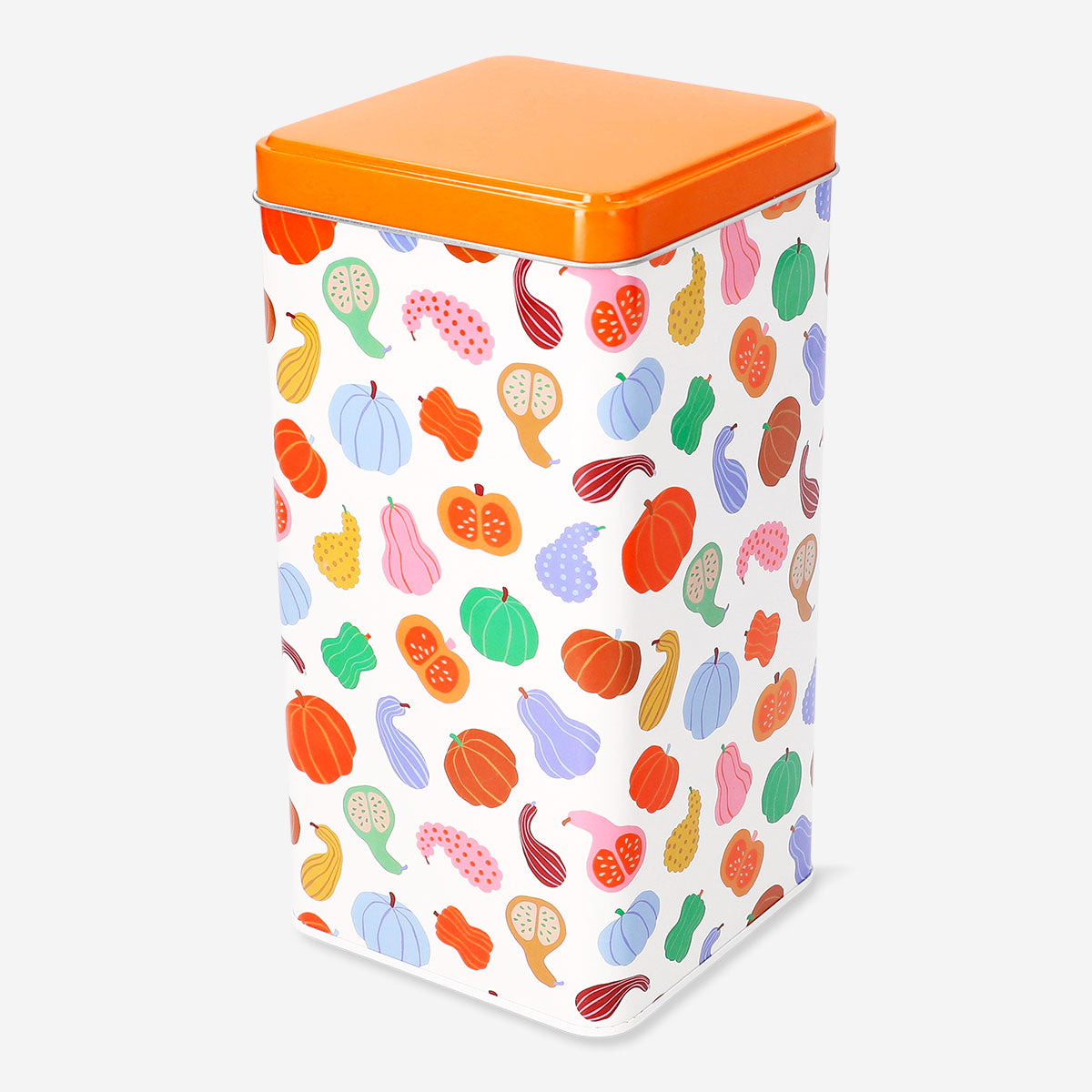 Storage tin with pumpkin print - 21 cm