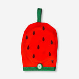 Foldable textile fan with a colorful watermelon print by Flying Tiger Copenhagen, perfect for summer and outdoor use.