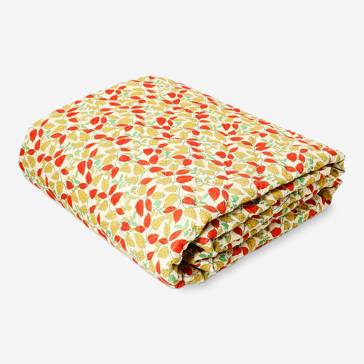 Flying Tiger Copenhagen quilted autumnal blanket 170x130 cm with cozy, patterned fabric for home decor and comfort.