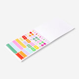 Office meal planning stickers by Flying Tiger Copenhagen, colorful paper stickers for organizing and labeling meals.