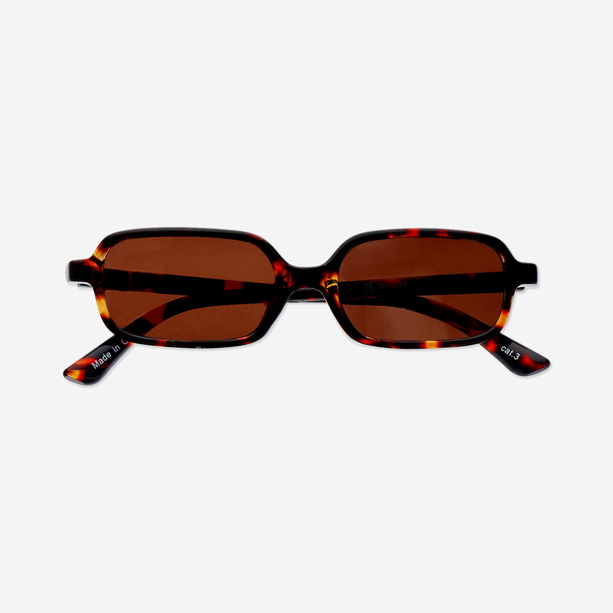 Firkantede solbriller med skildpaddemønster