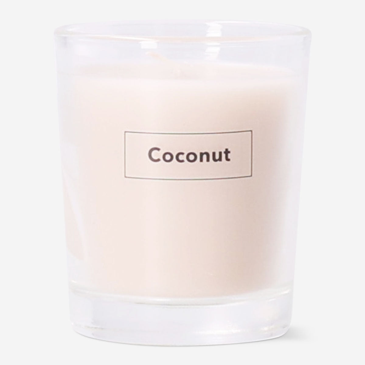 Flying Tiger Copenhagen coconut scented candle in a 5 cm jar