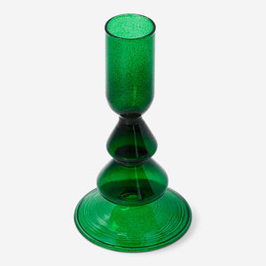 Green tree-shaped candle holder from Flying Tiger Copenhagen, 11 cm tall, ideal for home decor and cozy candle displays.