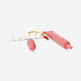 Pink lipgloss with charms - Strawberry fragrance