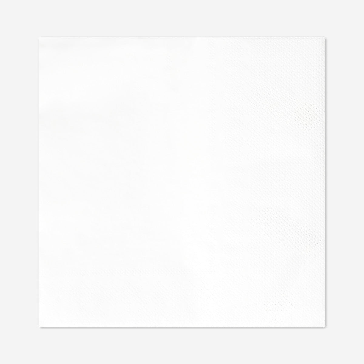 White party napkins from Flying Tiger Copenhagen, 50-piece set, showing neatly folded paper napkins for celebrations.