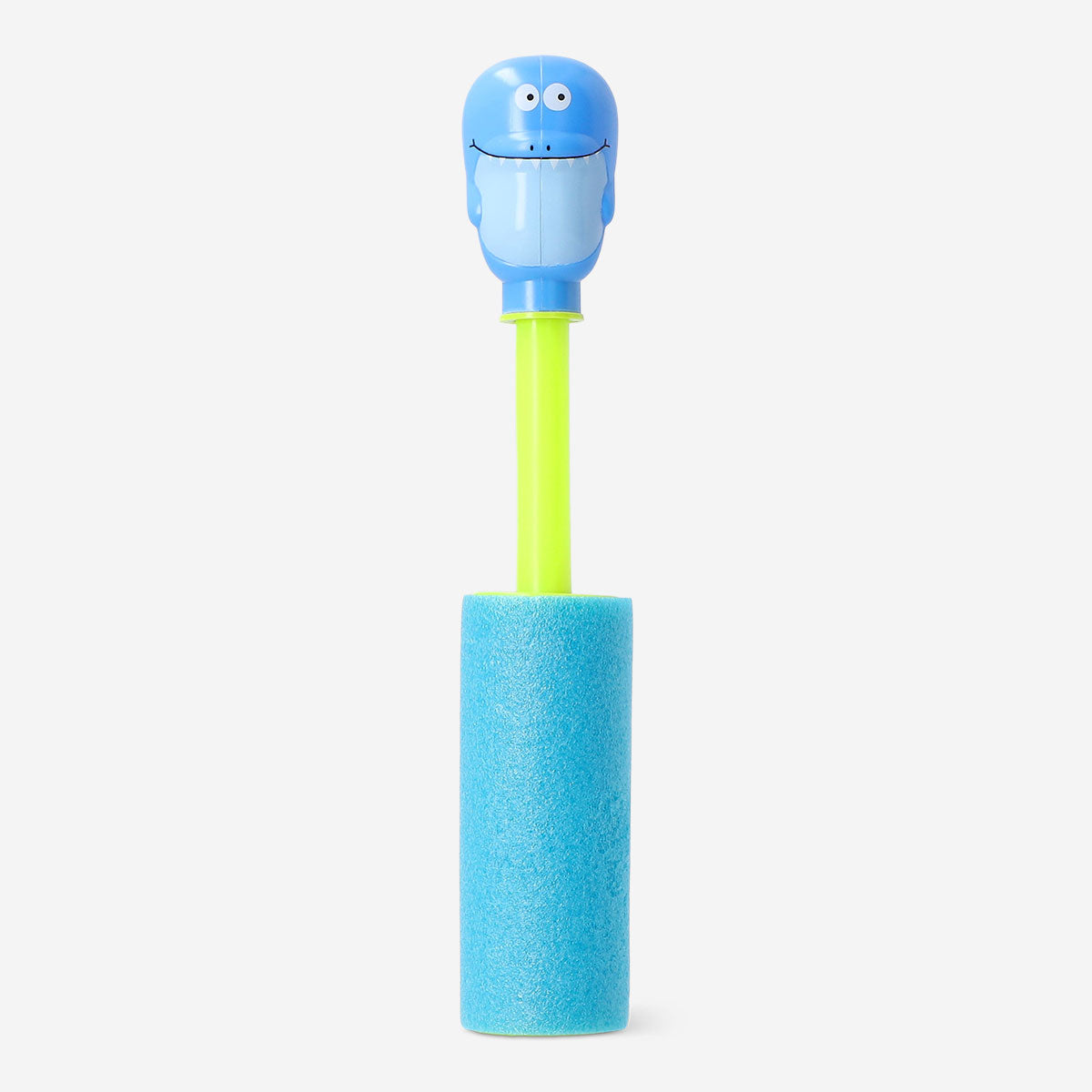 Toy water pump featuring a playful shark decoration from Flying Tiger Copenhagen, suitable for children's water play activities.