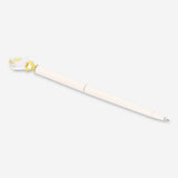 White Flying Tiger Copenhagen ballpoint pen with a crystal topper, ideal for office use and writing tasks.