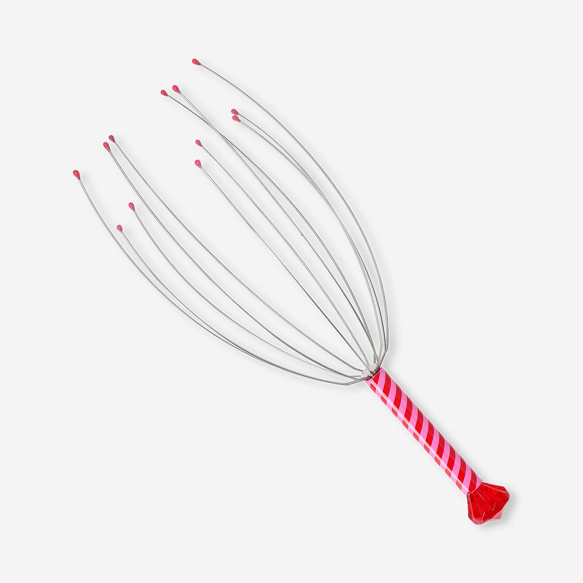 Flying Tiger Copenhagen striped head massager gadget with diamond detail, designed for scalp relaxation and stress relief.