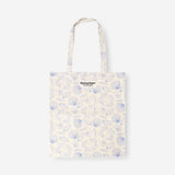 Coastal-themed Flying Tiger Copenhagen textile tote bag with seaside print and sturdy handles, perfect for everyday use.