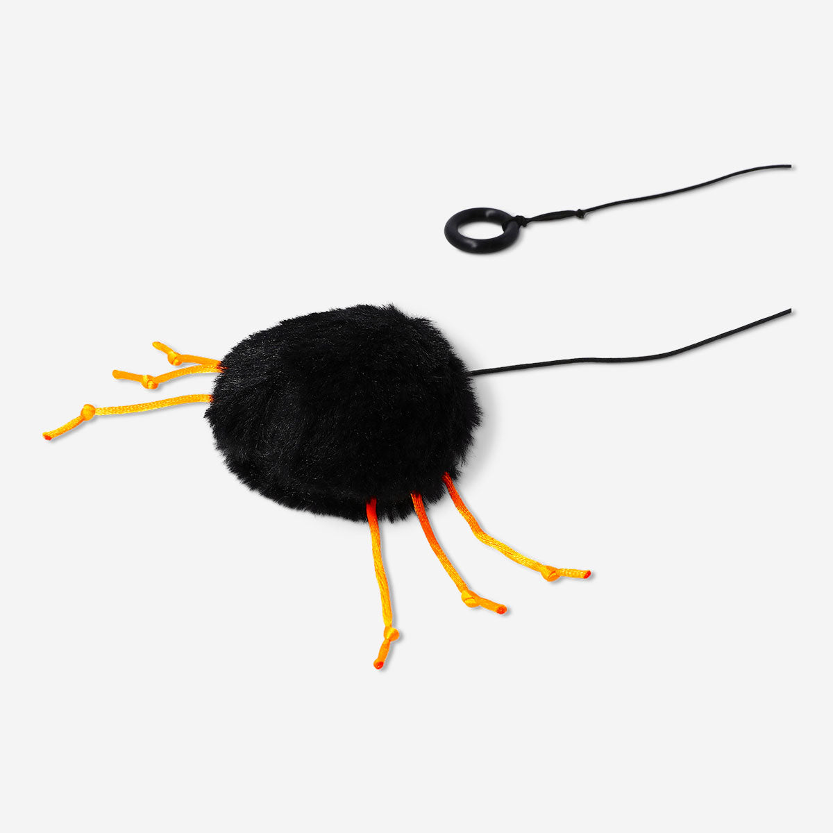 Flying Tiger Copenhagen spider toy on a string, a fun pet leisure toy designed for playful cats and small animals.
