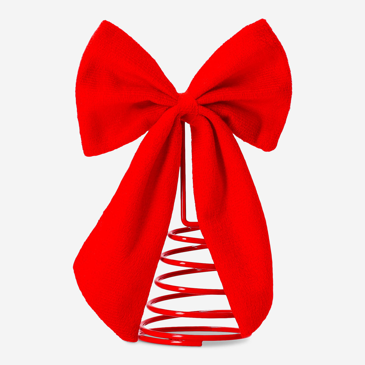Red bow Christmas tree topper from Flying Tiger Copenhagen, featuring a festive decorative bow for holiday tree decoration.