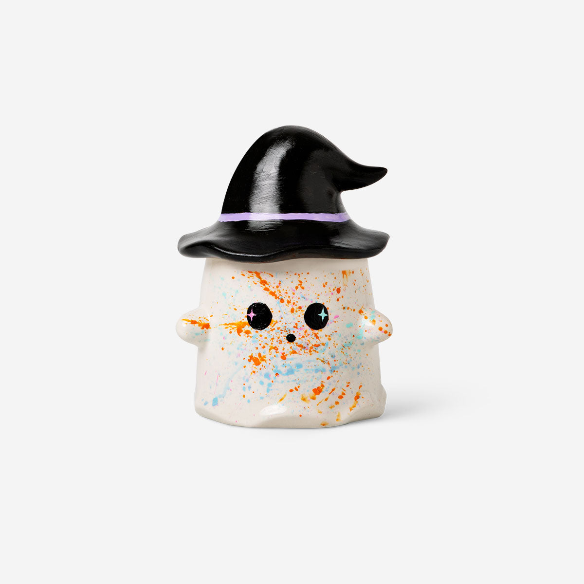 DIY ghost mug with lid and paint from Flying Tiger Copenhagen, featuring a white ceramic mug decorated with ghost design.