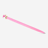 Pink Flying Tiger Copenhagen ballpoint pen with a flower in globe topper, perfect for office writing and stationery.