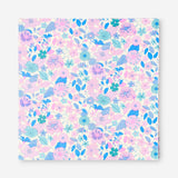 Set of 16 party napkins with blue and pink floral designs by Flying Tiger Copenhagen, ideal for celebrations and gatherings.