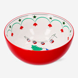 15 cm ceramic bowl with ski village print from Flying Tiger Copenhagen, featuring winter mountain and village scenes.