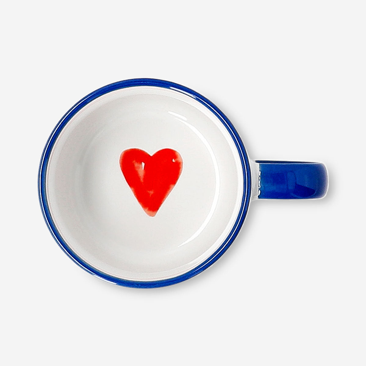 Blue striped 250 ml ceramic mug from Flying Tiger Copenhagen, ideal for kitchen use, with a vibrant striped design.