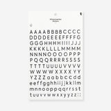 Colorful alphabet sticker pack by Flying Tiger Copenhagen featuring individual letter stickers for crafts and decorating.
