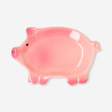 Pink pig-shaped ceramic plate from Flying Tiger Copenhagen, 21 cm kitchen plate with cute pig design.