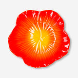 Hibiscus flower kitchen plate, 19 cm, by Flying Tiger Copenhagen, showcasing vibrant hibiscus design on ceramic surface.
