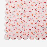Paper tablecloth with berry print - 180x120 cm