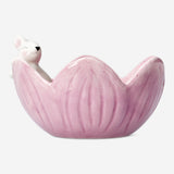 White bunny flower bowl from Flying Tiger Copenhagen, 12 cm, featuring a cute bunny design perfect for kitchen decor and floral arrangements.