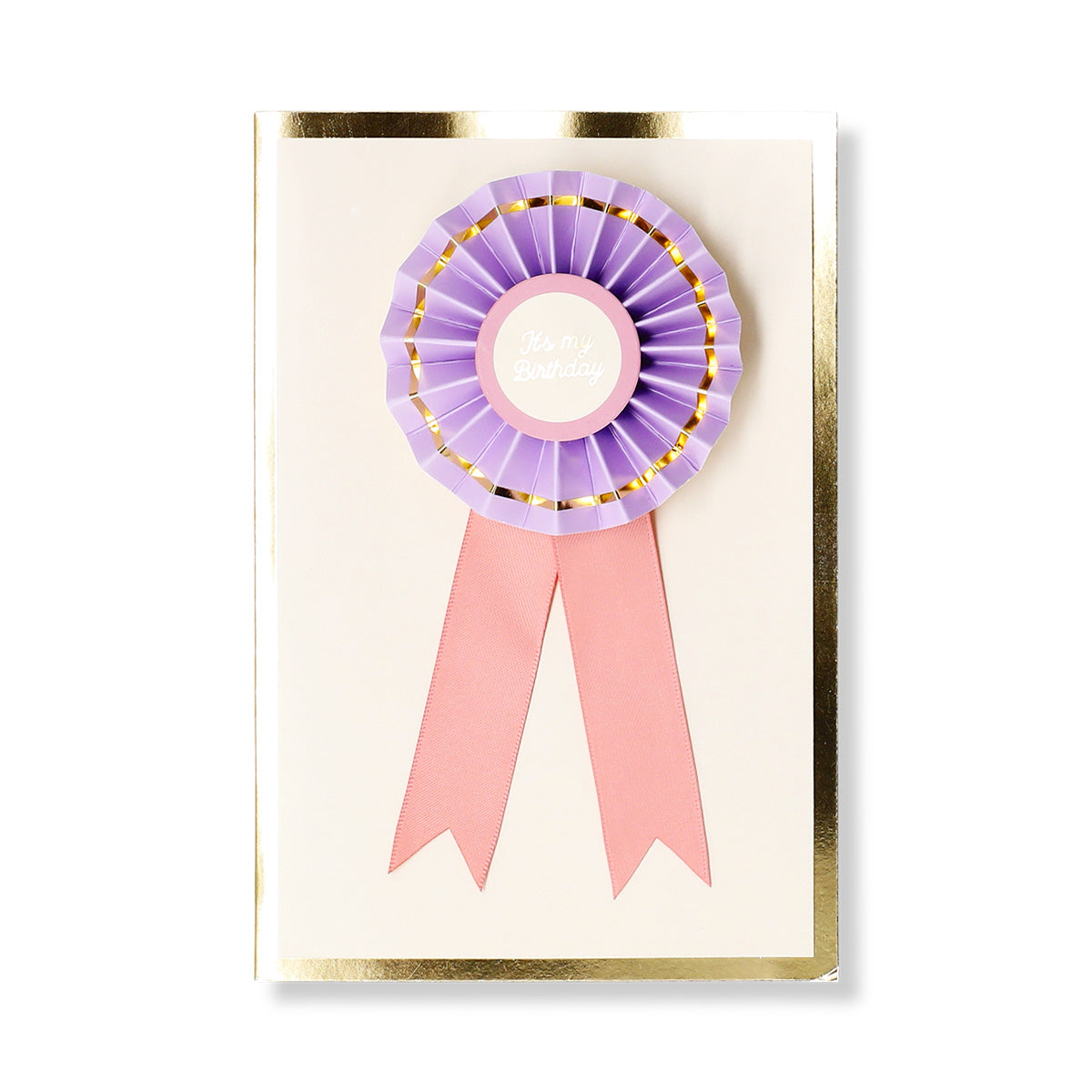 Office birthday card featuring a colorful Flying Tiger Copenhagen birthday rosette design with festive decorations.