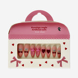 Artificial nails set - Hearts and bows