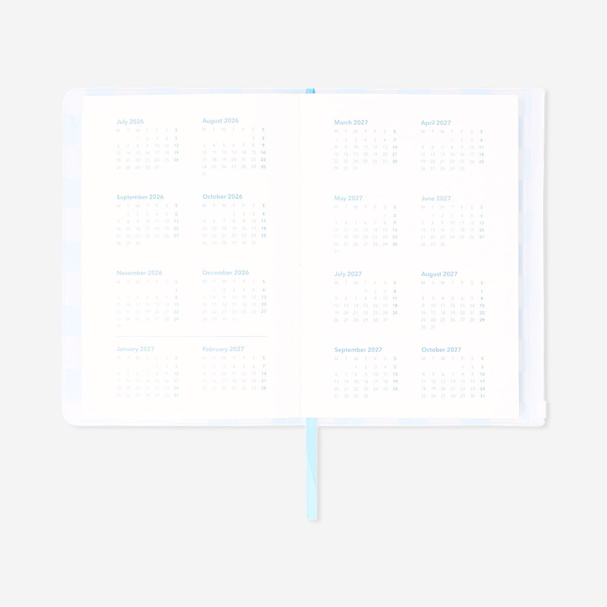 Chequered study planner with zip lock - English
