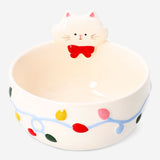 Cat bowl with embossed Christmas lights design, 12 cm, from Flying Tiger Copenhagen, featuring festive holiday-themed decoration.