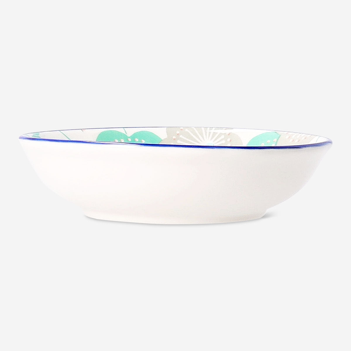 Flying Tiger Copenhagen 14 cm flower print kitchen bowl with colorful floral design and smooth ceramic finish.
