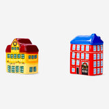 Salt and pepper house set by Flying Tiger Copenhagen, featuring two ceramic containers for kitchen seasoning.