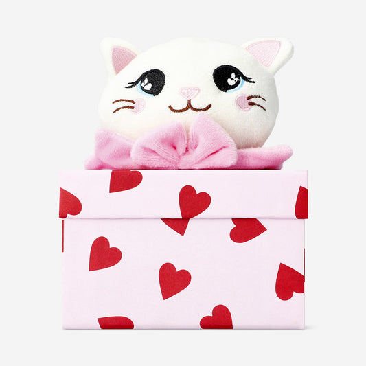 Gift box with plush cat