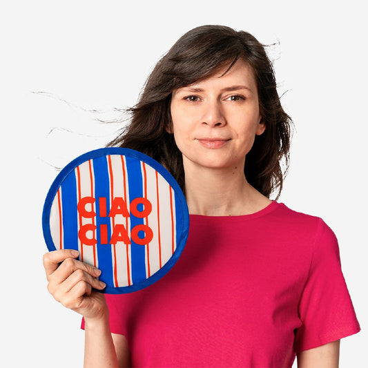 Foldable fan - Ciao Ciao print