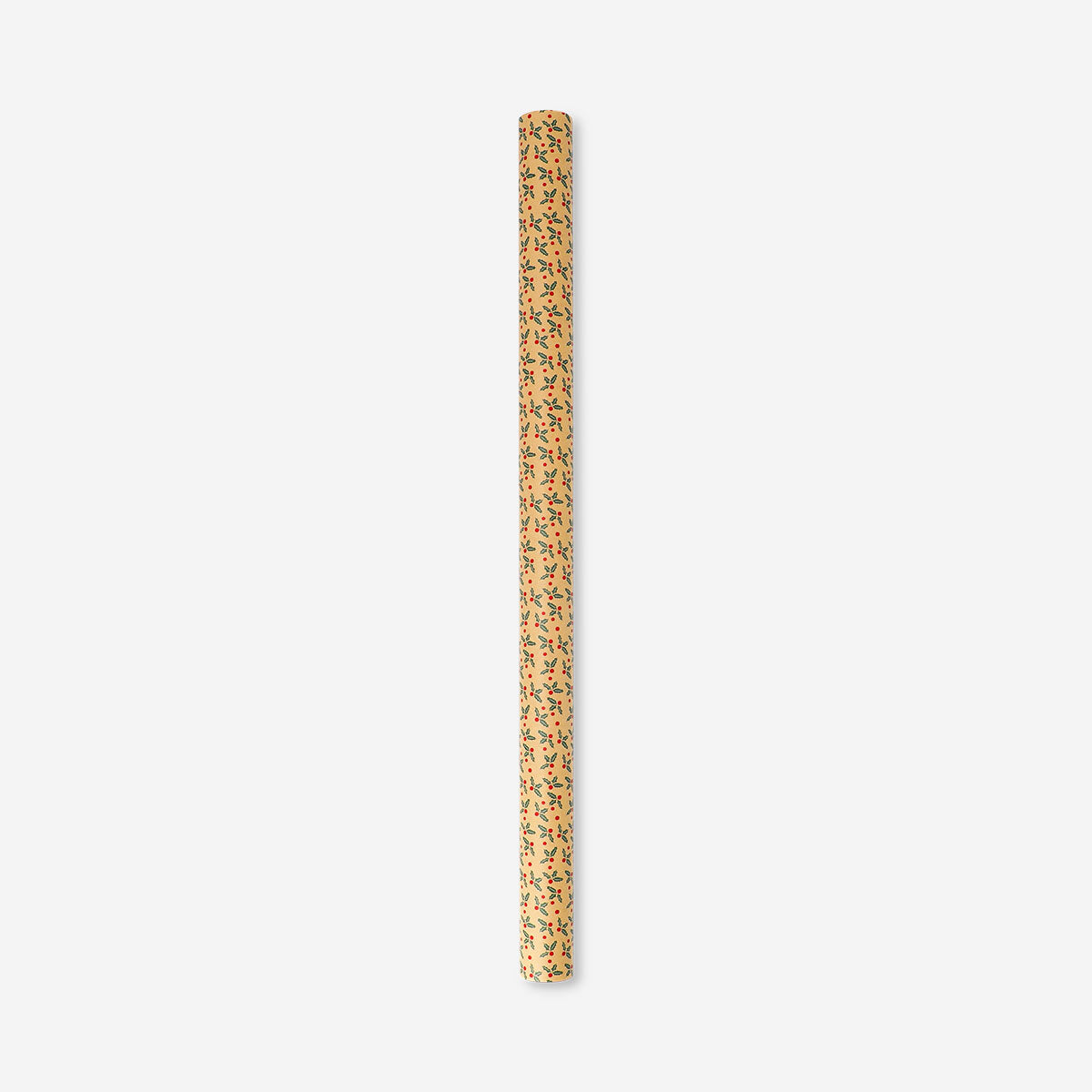 Flying Tiger Copenhagen 1000 cm Holly print craft wrapping paper, festive holiday design for gift wrapping and crafts.