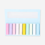 Multi-colored office page markers from Flying Tiger Copenhagen, featuring vibrant, reusable paper flags for marking documents.