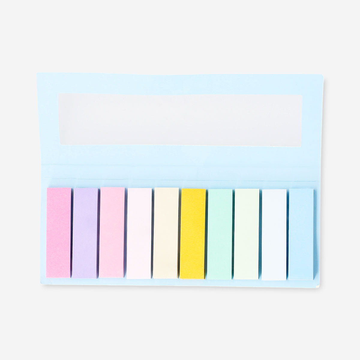 Multi-colored office page markers from Flying Tiger Copenhagen, featuring vibrant, reusable paper flags for marking documents.