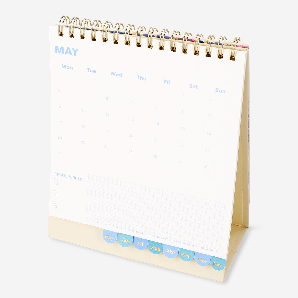 Monthly floral desk calendar 2027 by Flying Tiger Copenhagen, featuring colorful floral designs for office decor.