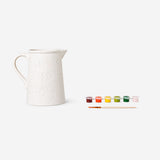 DIY ceramic jug by Flying Tiger Copenhagen, 1.15L hobby craft jug with a smooth white finish and a classic rounded shape.