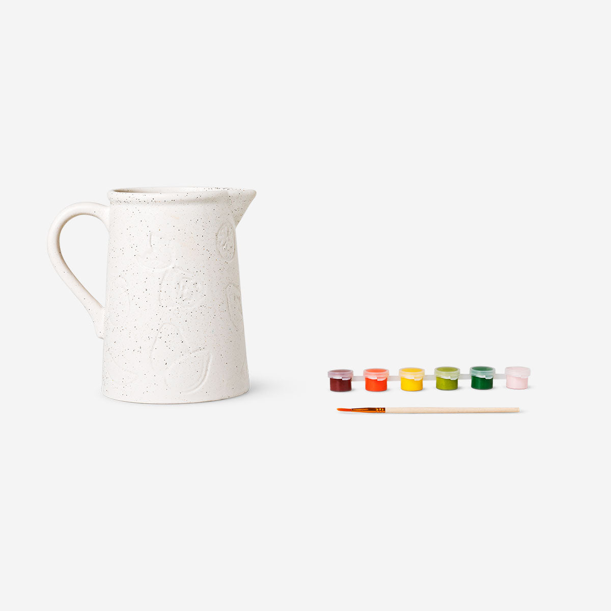 DIY ceramic jug by Flying Tiger Copenhagen, 1.15L hobby craft jug with a smooth white finish and a classic rounded shape.