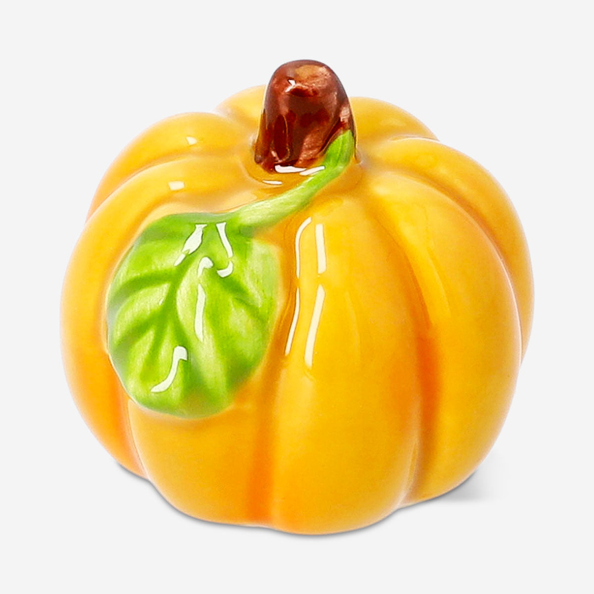 Decorative 5 cm pumpkin for home decor by Flying Tiger Copenhagen, with a textured orange surface and festive design.