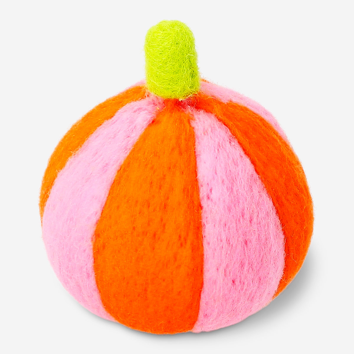 Decorative textile pumpkin in orange with a textured surface, 8 cm tall, ideal for home decor by Flying Tiger Copenhagen.