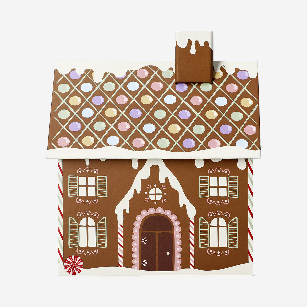 Presentask med pepparkakshus - 22 cm