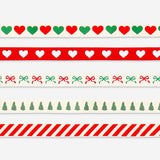 Set of five printed cotton ribbons in various patterns, suitable for office or craft use, by Flying Tiger Copenhagen.