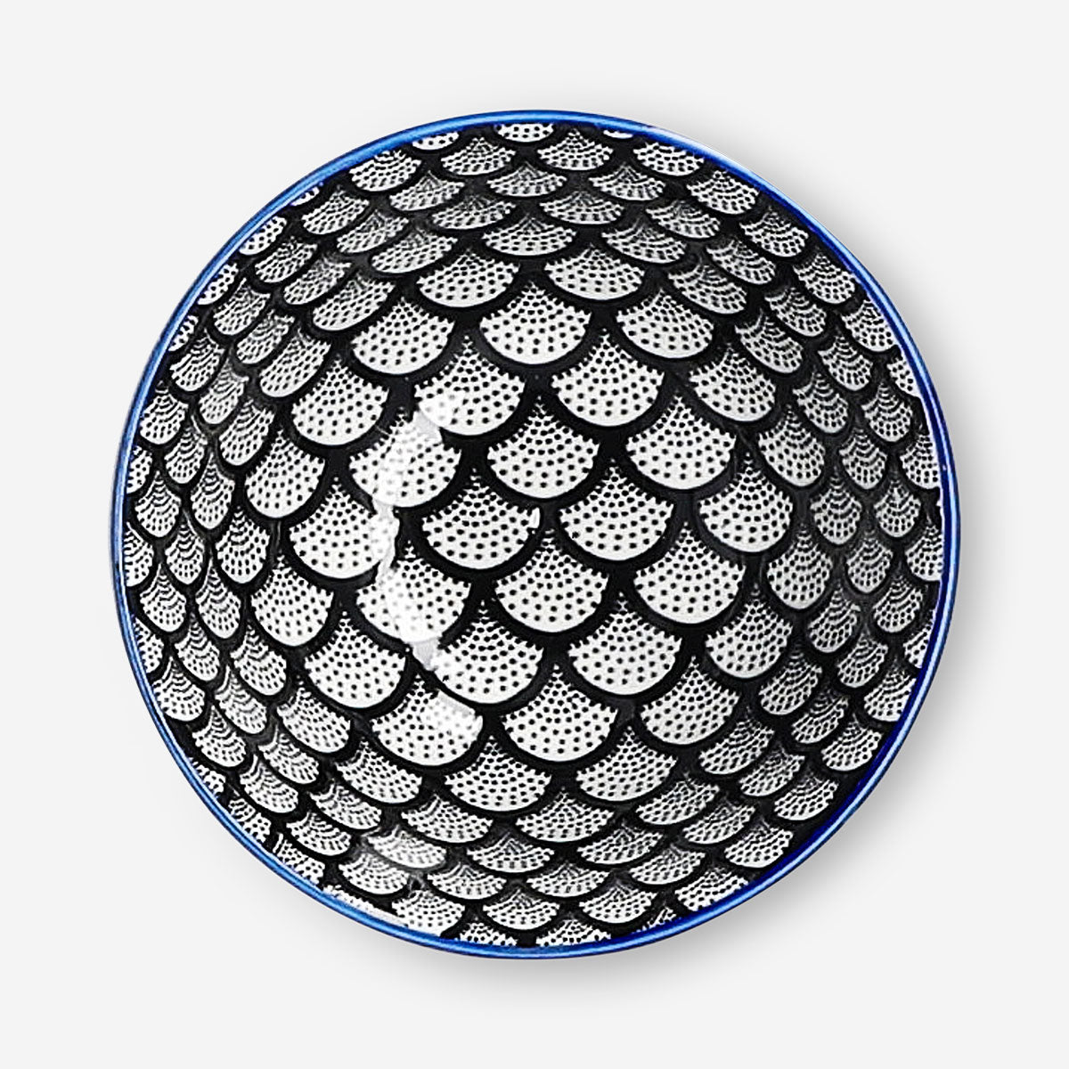 9 cm ceramic bowl with scallop pattern from Flying Tiger Copenhagen, ideal for kitchen use and table setting.