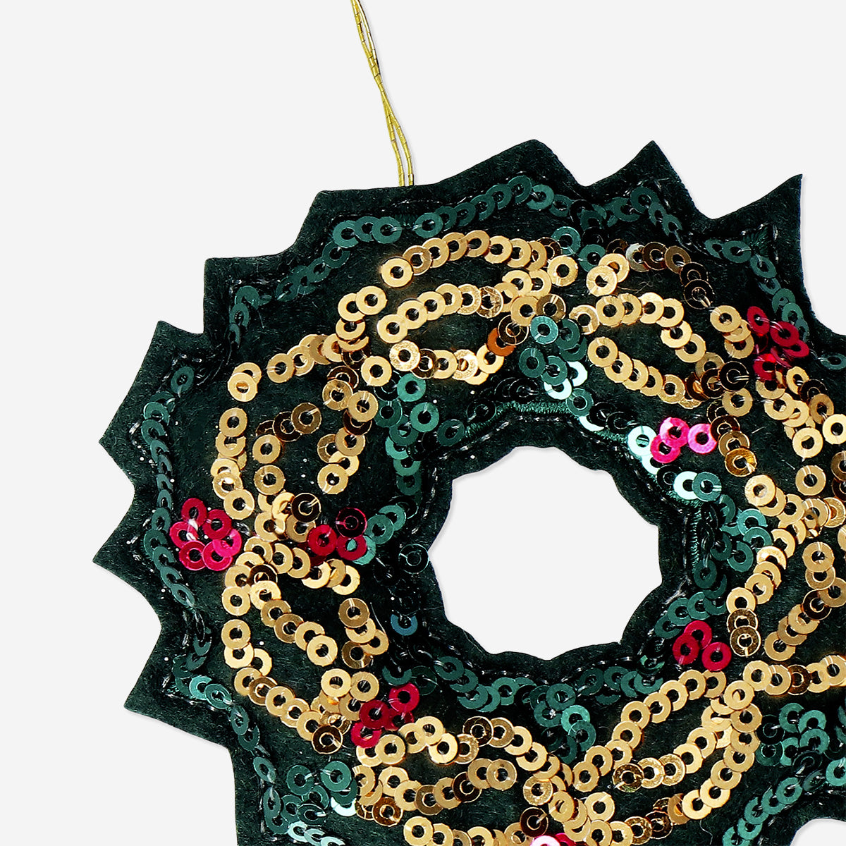 Hanging ornament - Wreath with sequins