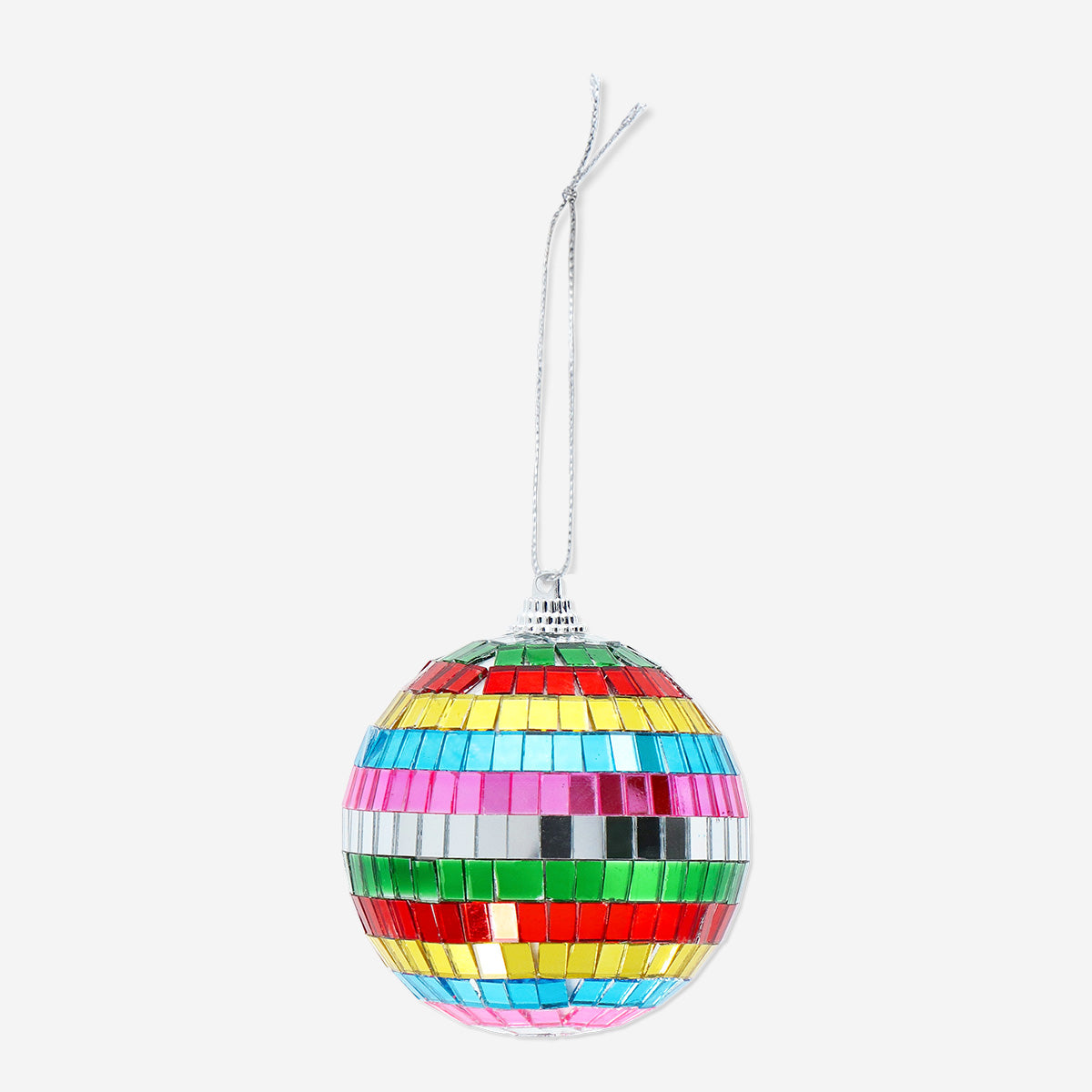 Christmas bauble - Multi coloured disco ball